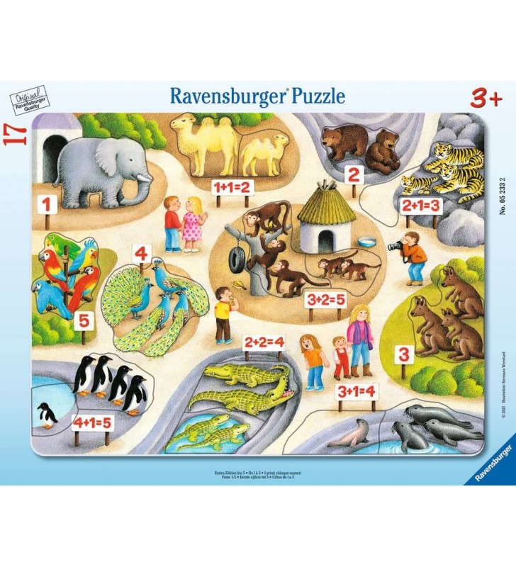 Ravensburger puzzle erstes zählen bis 5 puzzle (cu imagine) fierăstrău 17 buc. educație