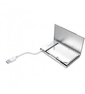 Raidsonic icybox 2.5'' sata ssd/hdd to usb 3.0 cable adapter with aluminium box, silver