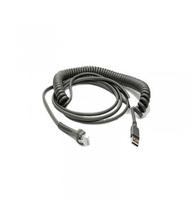 Cable, shielded usb: series a connector, 15ft. (4.6m), coiled