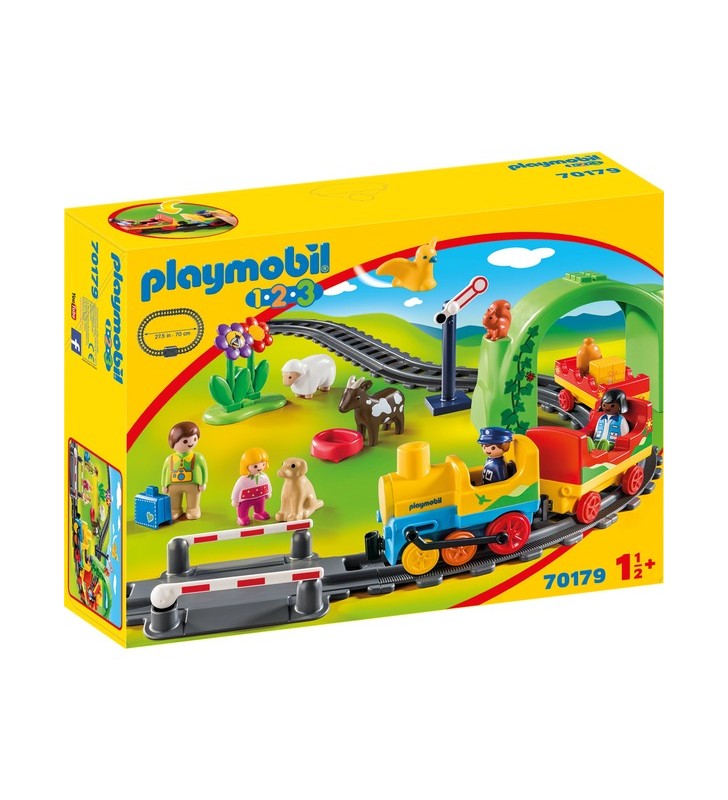 Playmobil 70179 1.2.3 primul meu tren, jucărie de construcție