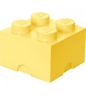 Room copenhaga lego storage brick 4 galben pastel, cutie de depozitare (galben)