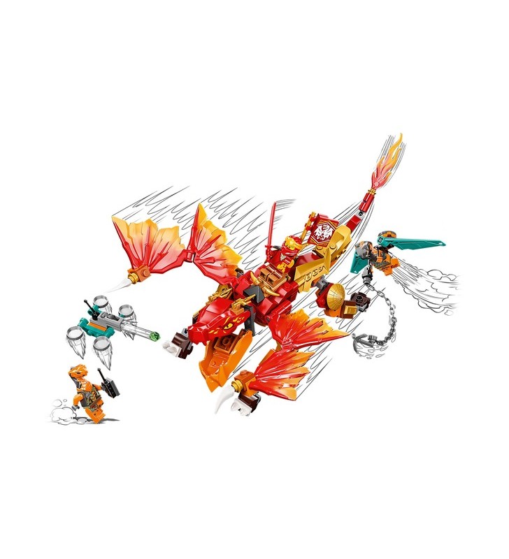 Jucărie de construcție evo lego 71762 ninjago dragonul de foc al lui kai
