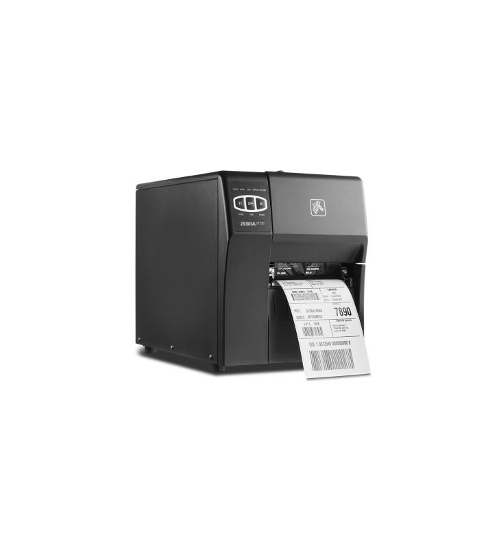 Zebra tt printer zt220 203 dpi, euro and uk cord, serial, usb, int 10/100