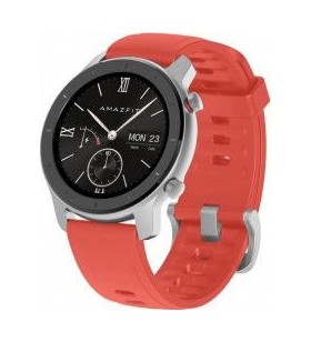 Ceas smartwach xiaomi huami amazfit gtr 42mm amoled gps 5atm waterproof bluetooth 5.0 195 mah global version coral red a1910 42 coral red