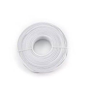 Gembird tc1000s2-100m gembird flat telephone cable stranded 2-wire 100m, white