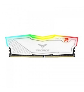 Kit memorie teamgroup t-force delta rgb white 16gb, ddr4-3000mhz, cl16, dual channel