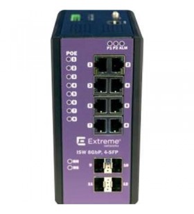 Extreme networks inc. 8-port poe+ gigabit with 4-port sfp operating temperature -40c