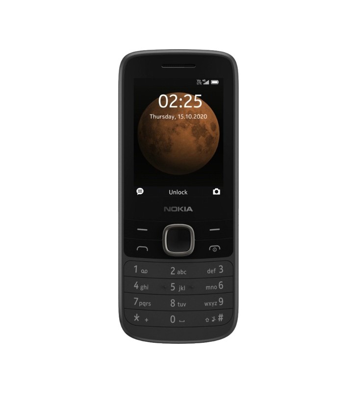 Nokia 225 4g, telefon mobil (negru, sim dublu, 64 mb)