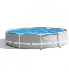 Set piscina intex frame prism rondo, ø 305cm x 76cm, piscina (gri/albastru, 126700np)