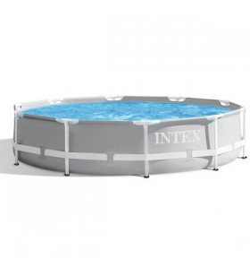 Intex frame pool set prism rondo 126702gn, ø 305 x 76cm, piscina (gri/albastru, sistem de filtrare cu cartuș eco 602g)