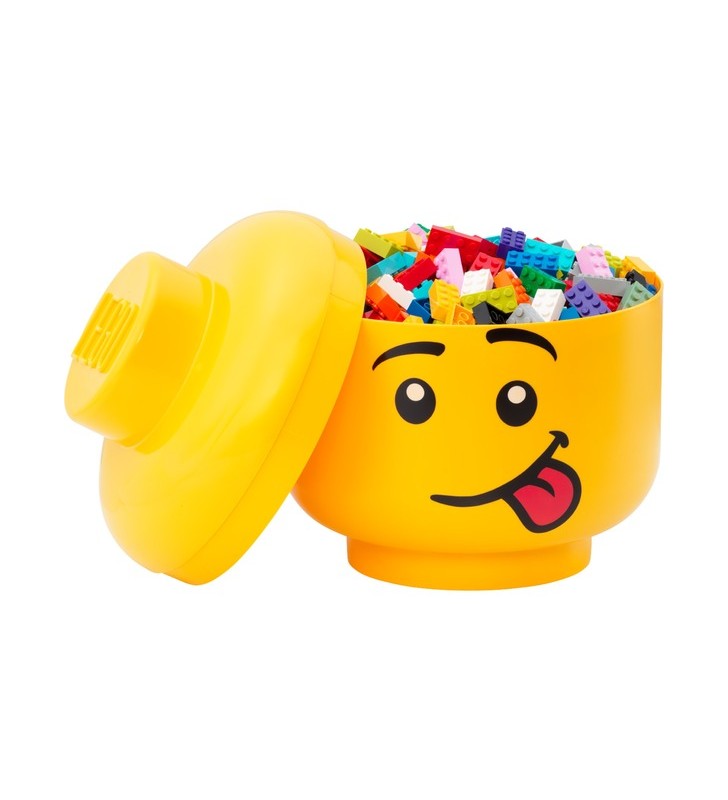 Room copenhaga lego storage head "silly", mare, cutie de depozitare (galben)