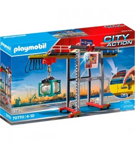 Playmobil 70770 city action macara portal cu containere jucărie de construcție