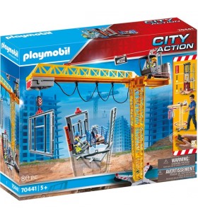 Playmobil 70441 city action - macara de constructie rc cu componenta, jucarie de constructie