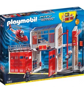 Playmobil 9462 city action jucărie mare de construcție a stației de pompieri (cu alarma de incendiu)