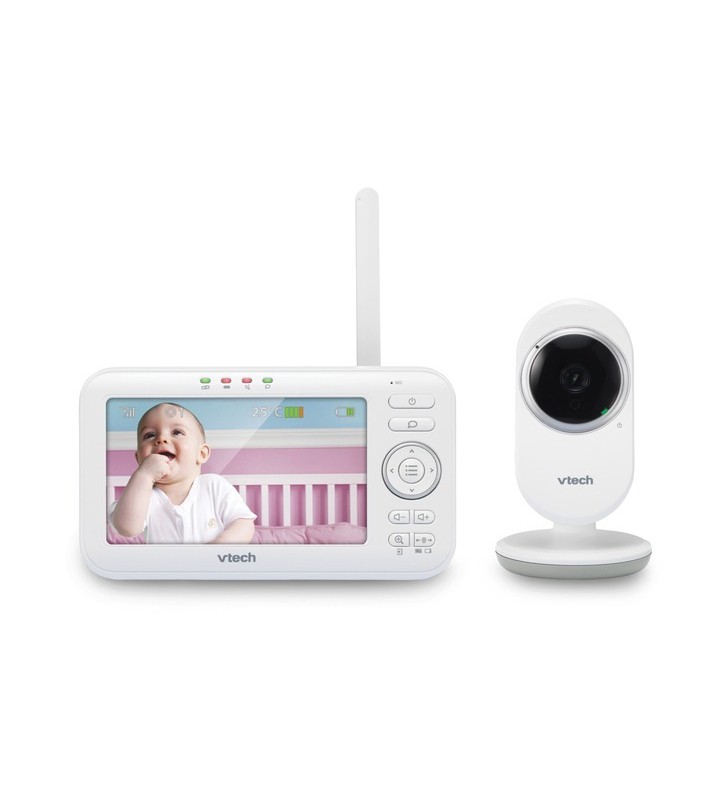 Monitor pentru copii vtech vm5252, monitor pentru bebelusi (alb/gri)