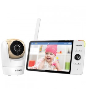 Monitor pentru copii vtech vm919 hd, monitor pentru bebelusi (lemn alb)