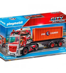 Playmobil 70771 camion de acțiune în oraș cu remorcă jucărie de construcție