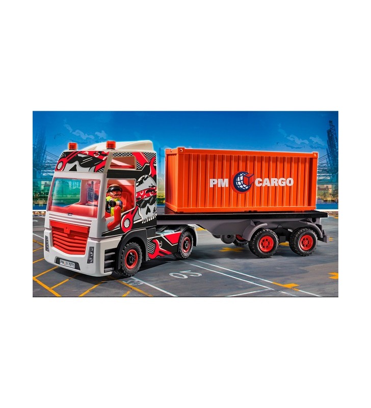 Playmobil 70771 camion de acțiune în oraș cu remorcă jucărie de construcție