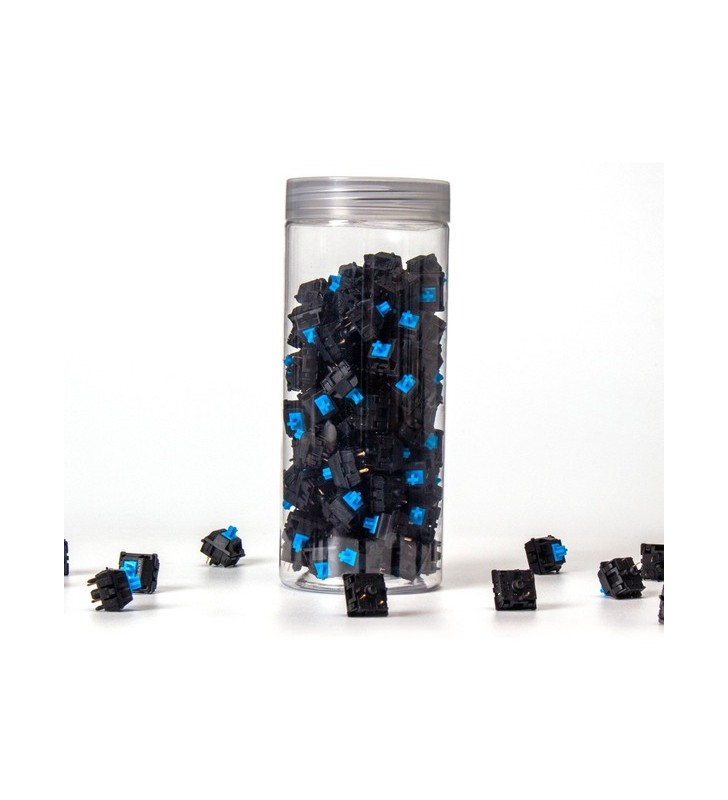 Set de întrerupătoare keychron gateron ks-3x, complet negru, albastru, întrerupătoare cu cheie (albastru/negru, 110 bucăți)