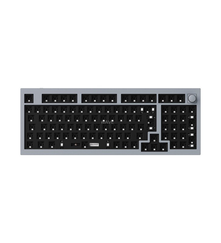 Keychron q5 barebone iso buton, tastatură pentru jocuri (gri, hot-swap, cadru din aluminiu, rgb)