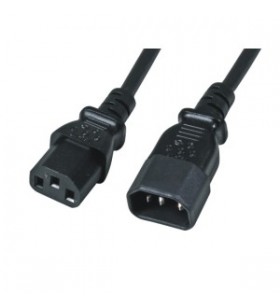 3.0m power cord c13-c14 - bk/extension f/m 3 x 1.00mm2