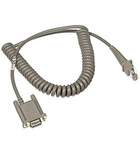 Cable, rs-232, 9p, female, coiled, cab-408 (power available on pin 9 of the connector or through external power supply), 6 ft.