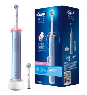 Periuta de dinti electrica braun oral-b pro 3 3000 sensitive clean (albastru deschis/alb)