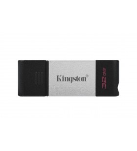 Kingston technology datatraveler 80 memorii flash usb 32 giga bites usb tip-c 3.2 gen 1 (3.1 gen 1) negru, argint