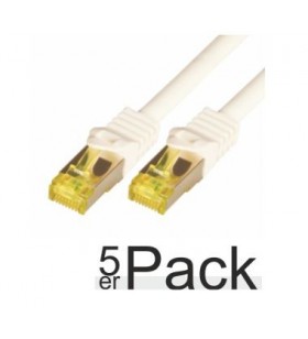 1m cat7 s-ftp lszh whi 5pack/raw cable pimf rj45 500mhz