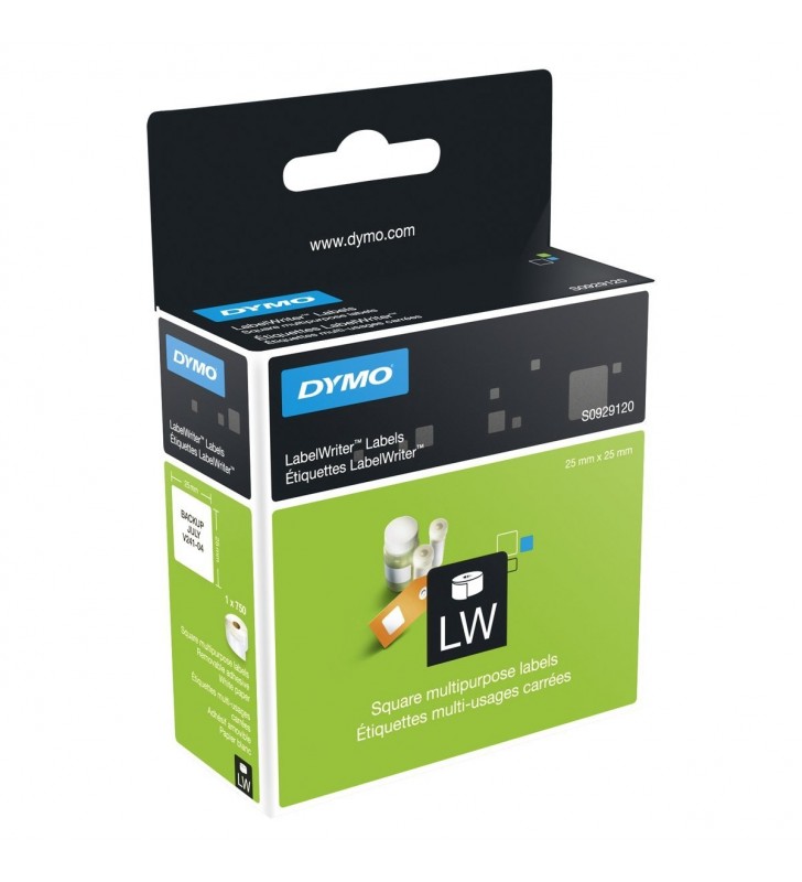 Dymo lw - multi-purpose labels - 25 x 25 mm - s0929120 alb eticheta imprimantă auto-adezivă