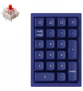Keychron q0, tastatură numerică (albastru, gateron g pro red, hot-swap, cadru din aluminiu, rgb)