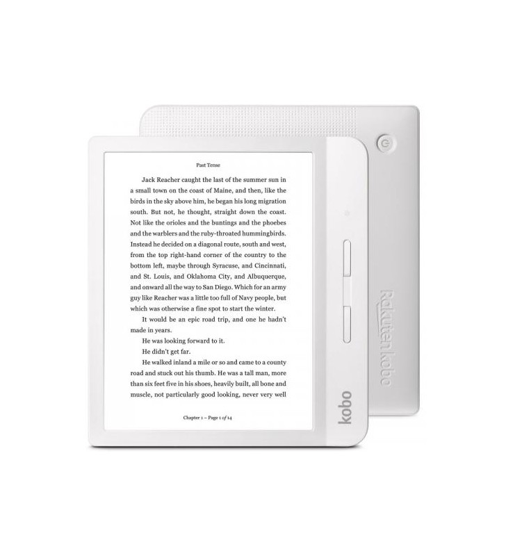 Ebook reader kobo libra h2o n873-ku-wh-k-ep 7inch, 8gb, white