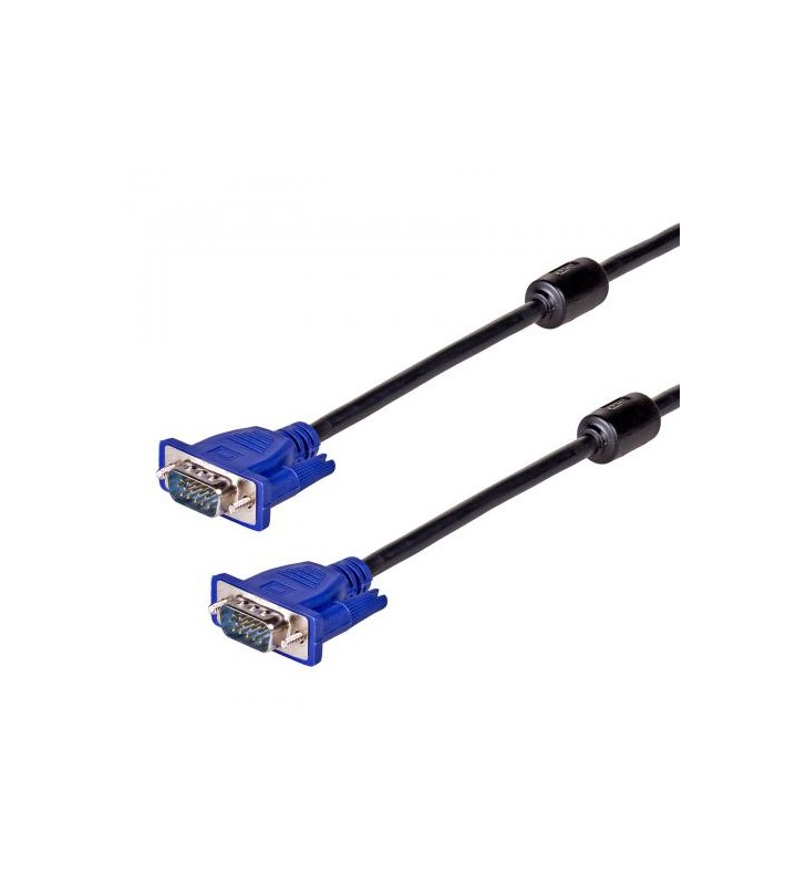 Cablu akyga ak-av-01, vga male - vga male, 1.8m, black
