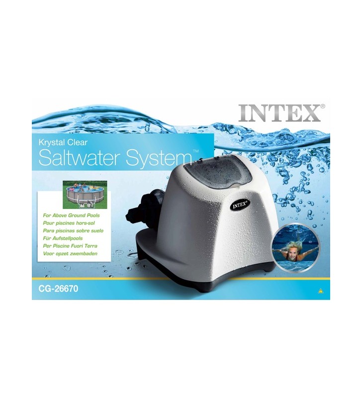 Sistem de apă sărată intex krystal clear eco 6220 / cg-26670, filtru de apă (alb)