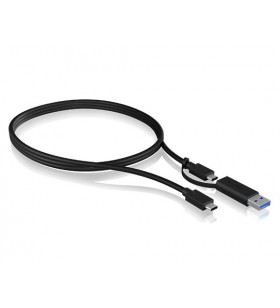 ICY BOX IB-CB031 cabluri USB 1 m USB 3.2 Gen 2 (3.1 Gen 2) USB A/USB C USB C Negru