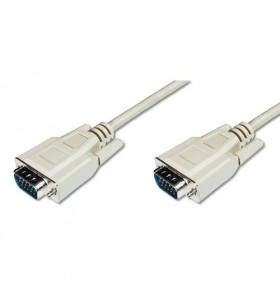 Cablu assmann ak-310100-018-e, vga male - vga male, 1.8m, white