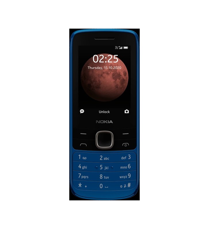 Nokia 225 4g, telefon mobil (classic blue, dual sim, 64mb)