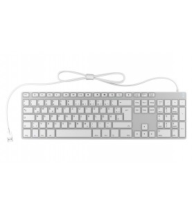 Keysonic ksk-8022u tastaturi usb qwertz germană argint, alb