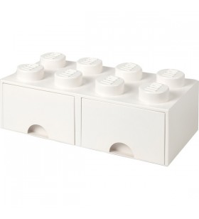 Room copenhaga lego brick sertar 8 alb, cutie de depozitare (alb)