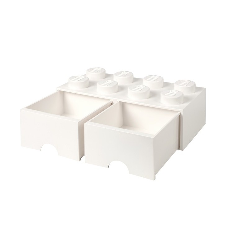 Room copenhaga lego brick sertar 8 alb, cutie de depozitare (alb)