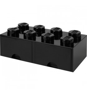 Room copenhaga lego brick sertar 8 negru, cutie de depozitare (negru)