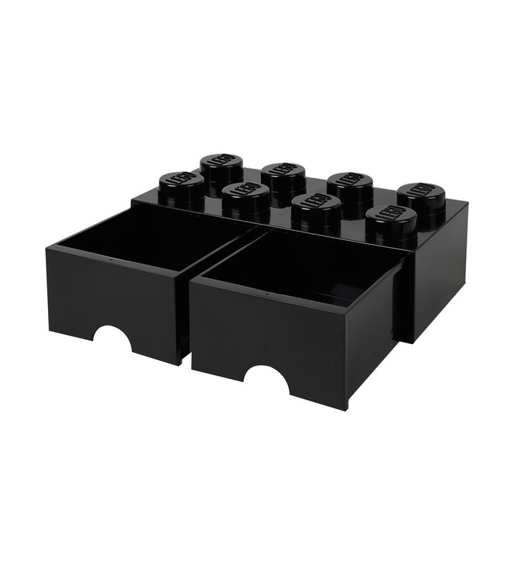 Room copenhaga lego brick sertar 8 negru, cutie de depozitare (negru)
