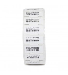Label, rfid, 1.77x0.51in (45x13mm), printable white pet, high performance acrylic adhesive, 3in (76.2mm) core, 800/roll, 1/box,