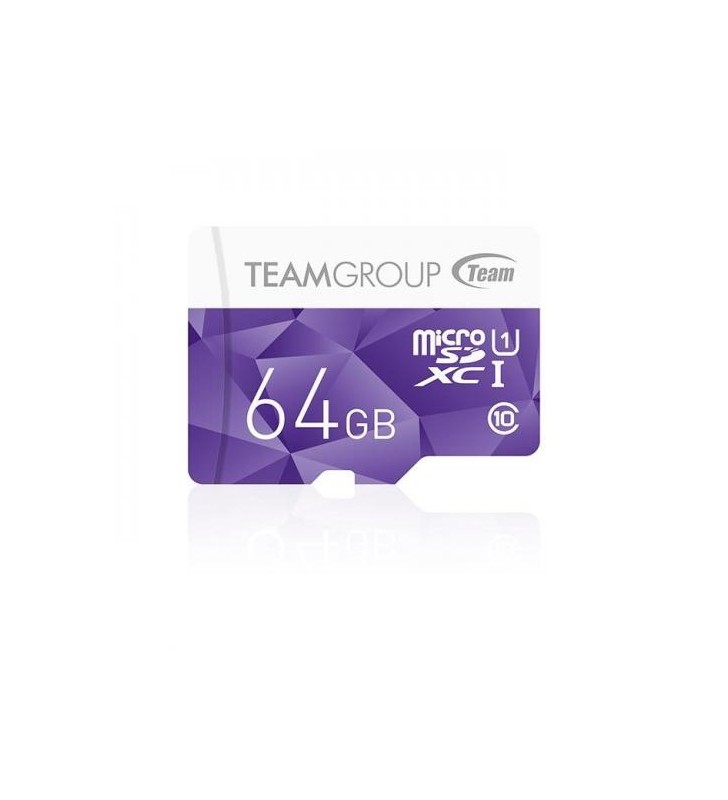 Memory card teamgroup micro sdxc 64gb uhs-i + adapter, purple