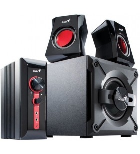 Boxe genius 2.1, rms: 38w (2 x 9w + 1 x 20w), gaming, black &amp red, "sw-g2.1 1250 ii" "31730019400" (include timbru verde