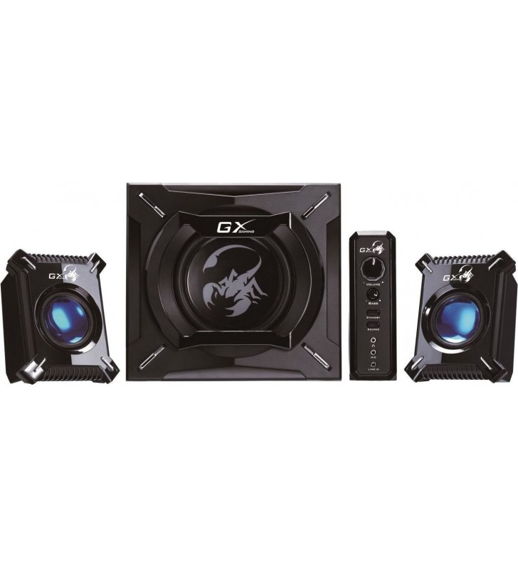 Boxe genius 2.1, rms: 45w (2 x 8w + 1 x 29w), gaming, black &amp blue, "sw-g2.1 2000" "31731055100" (include timbru verde 5