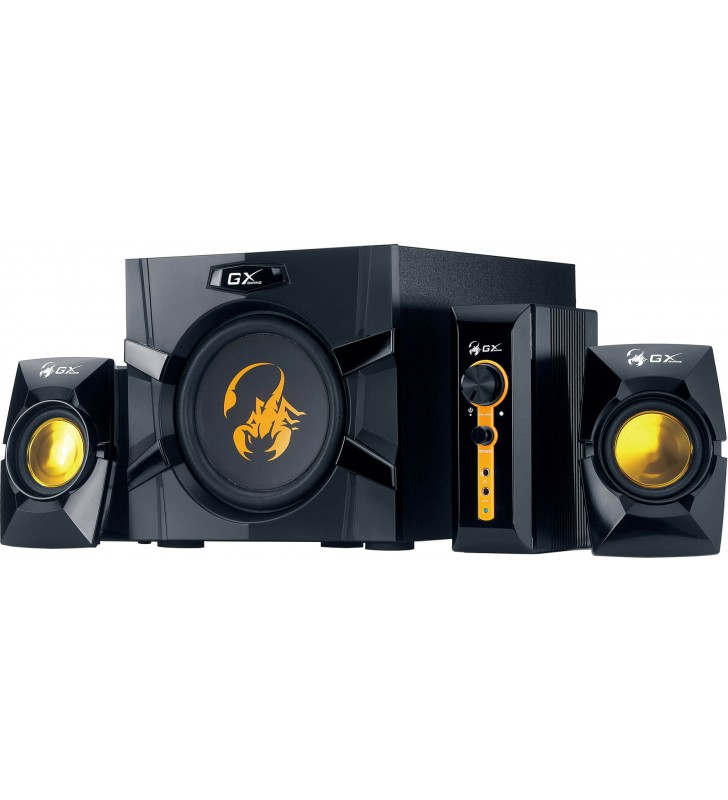 Boxe genius 2.1, rms: 70w (2 x 15w + 1 x 40w), gaming, black &amp yellow, "sw-g2.1 3000" "31731016100"(include timbru verde