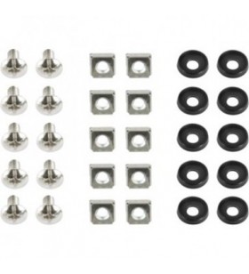 Set montare gembird pentru rack 19", 10 seturi, contine: 10 x m6 suruburi, 10 x m6 piulite, 10 x m6 saibe "19a-fset-01"