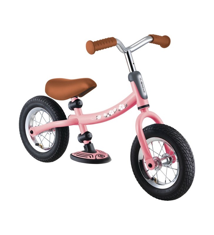 Globber go bike air, bicicletă de echilibru (roz, cu cauciucuri de aer)