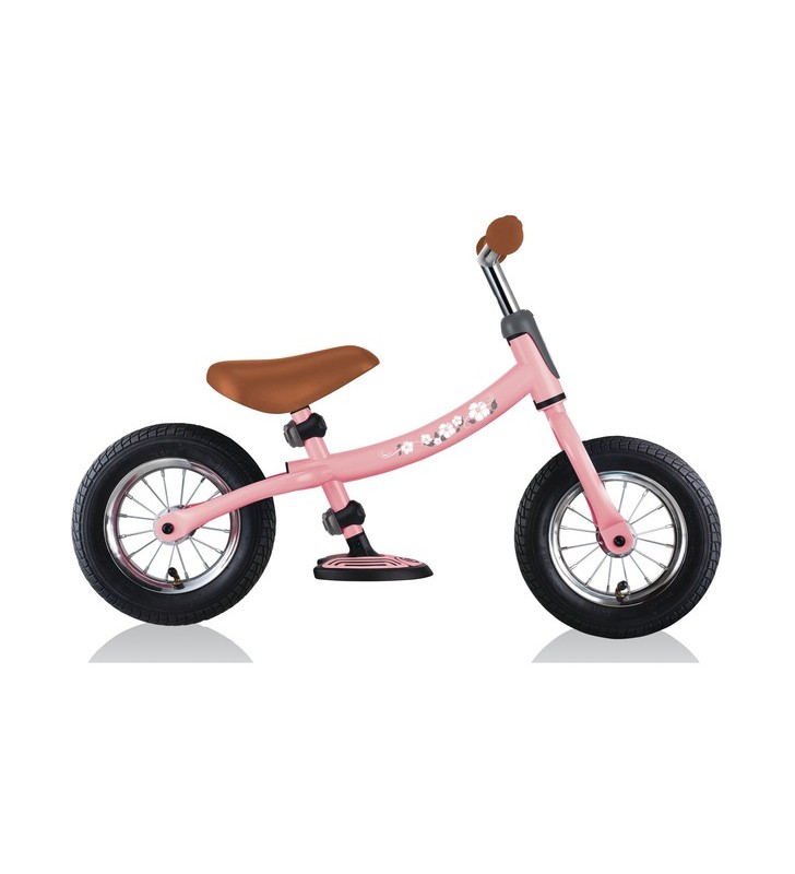 Globber go bike air, bicicletă de echilibru (roz, cu cauciucuri de aer)